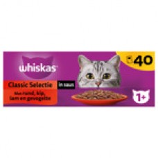 Whiskas MP pouch adult classic in saus 40 x 85 gr
